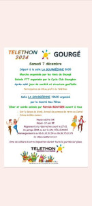 TELETHON : 7 DECEMBRE @ SALLE MULTICULTURELLE "LA GOURGÉENNE3